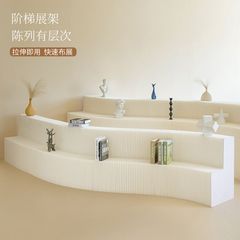 多機能長条中島商品展示台デパートのショーウインドー床置き陳列棚紙折り畳み展示棚