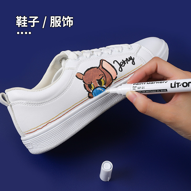 Pluma de marcado no se desvanece pluma de pintura bajo olor álbum graffiti Pluma de Oro y Plata firma pluma de cerámica pluma de marcado de neumáticos