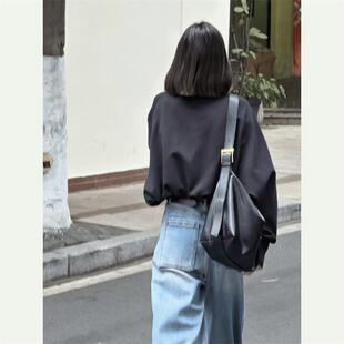 Xiao Zhong Ya Sister Black Coat Female 2025 Spring Designer's New Cardigan A and Sa Wear Jacket Fashion