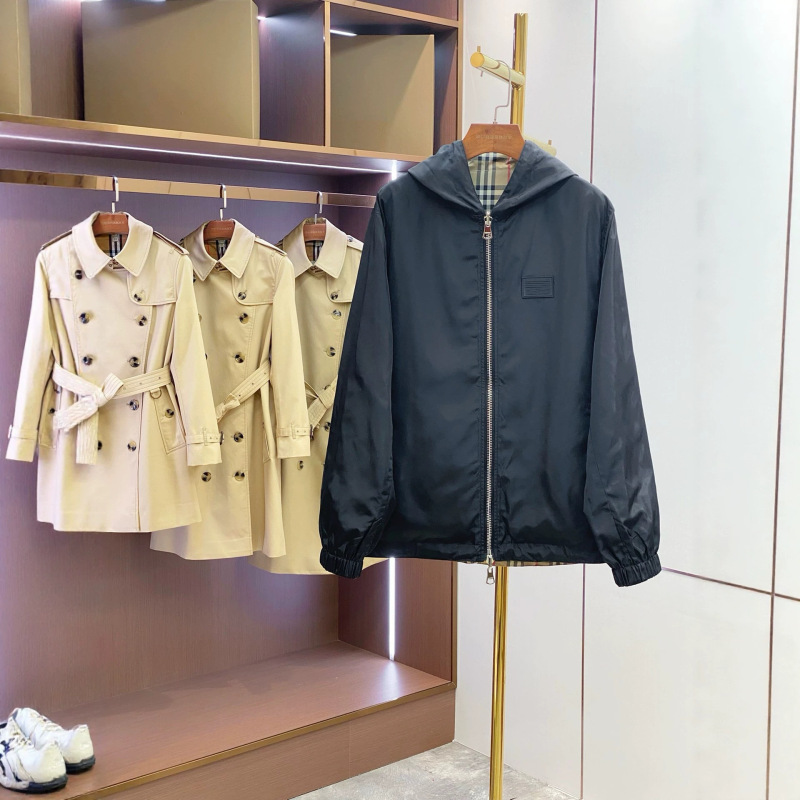 Shenzhen Nanyou B-brand double-sided two-tone pattern hooded jacket, unisex fashion coat, Shenzhen Nanyou men's clothing