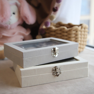 Large Capacity Wooden Anti-oxidation Jewelry Box 2025 New High-grade Necklace Earrings Small Transparent Storage Box