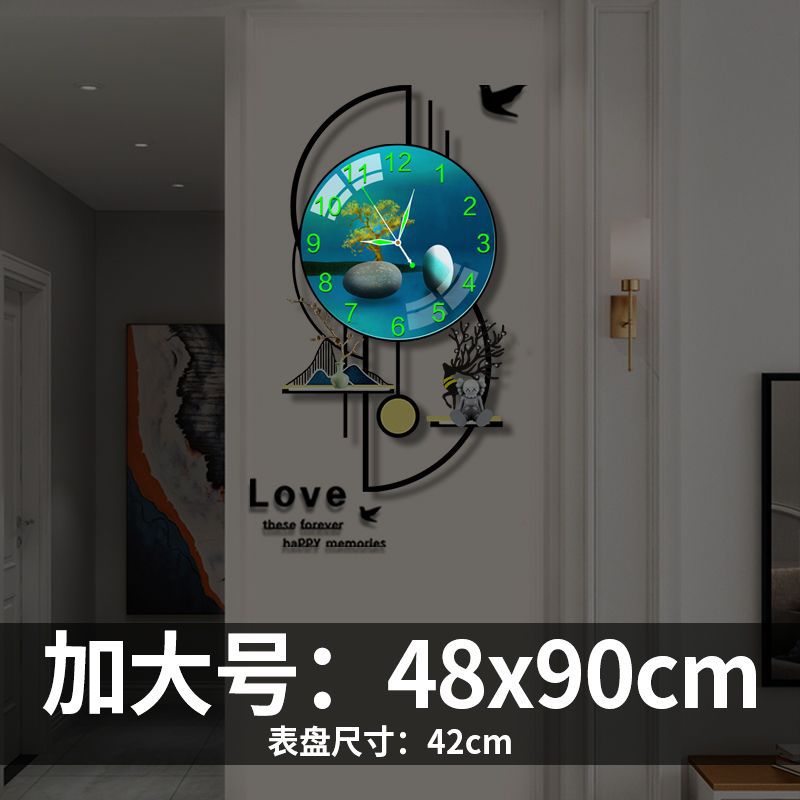 Reloj de arte, reloj, reloj de pared, sala de estar, hogar, moda, decoración de lujo ligero nórdico creativo, reloj simple, reloj de cuarzo en la pared