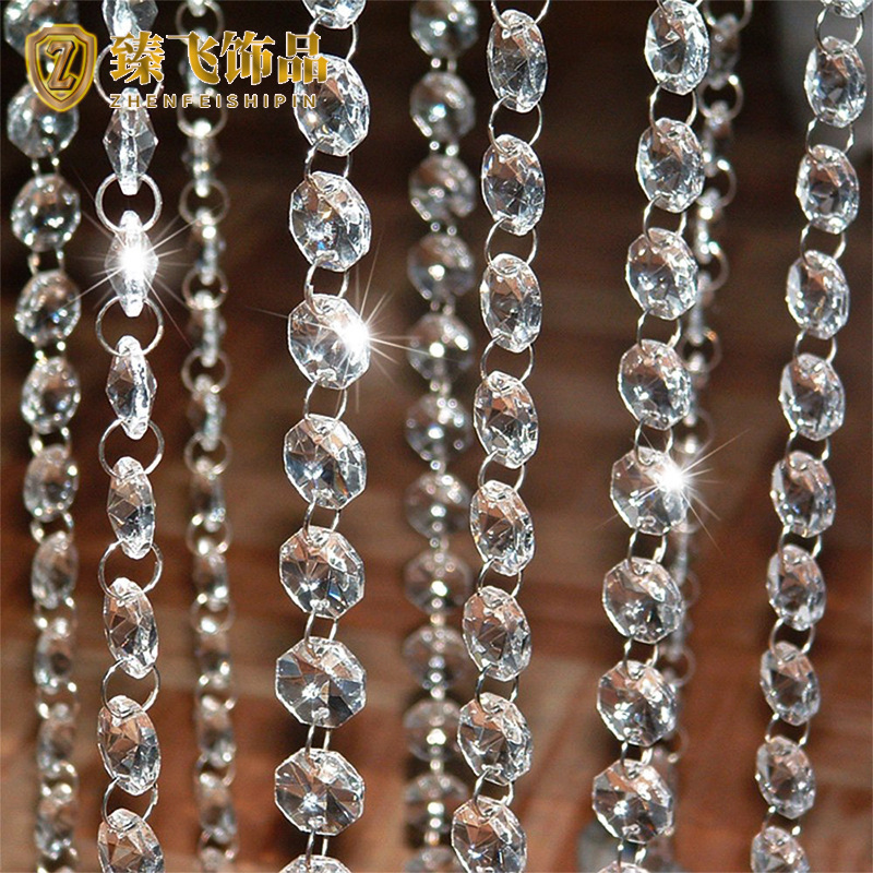 Wedding Acrylic Octagonal Beads Imitation Crystal Bead Curtain Wedding Banquet Hall Decoration Hotel Ceiling Lighting Hanging Curtain Finished Product Wedding Acrylic Octagonal Beads Imitation Crystal Bead Curtain Wedding Banquet Hall Decoration Hotel Ceiling Lighting Hanging Curtain Finished Product