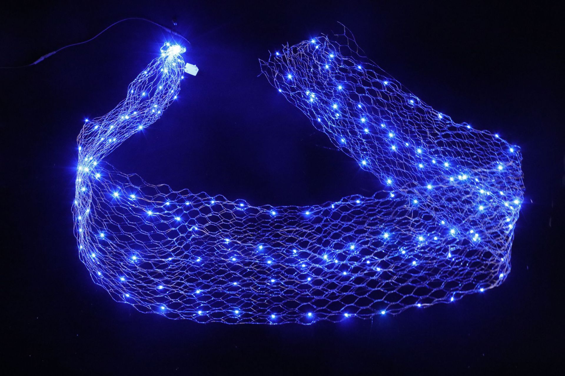 Lámpara de cadena de estrellas de moda luminosa con forma de red variable, sala de bodas, escenario de bodas, paisaje, luz de atmósfera