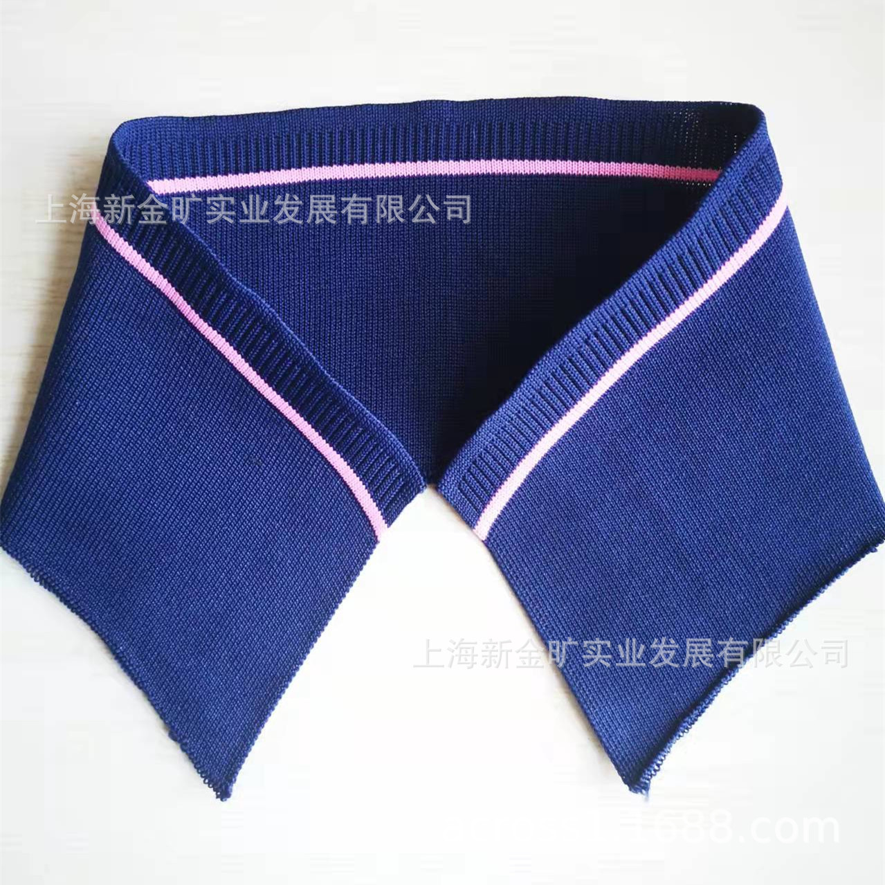 新金旷针织罗纹领色织提花横机领 t恤领校服领子袖口罗纹扁机领