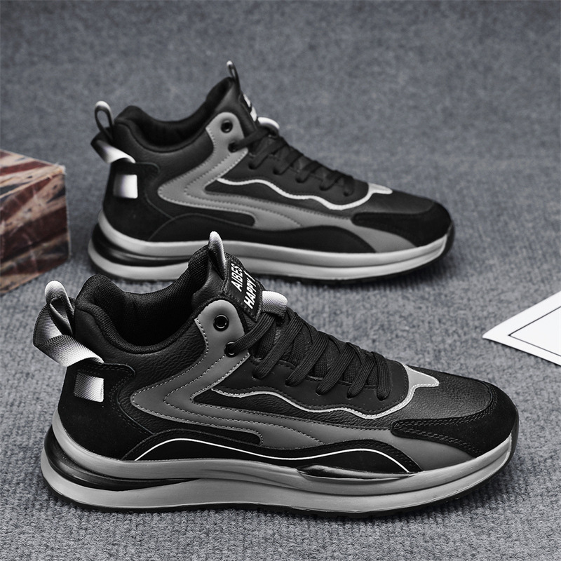 Clearance Men's Shoes Spring High-Top Leather Waterproof Casual Sports Shoes Trendy Versatile Shoes Men's Dad Shoes Breathable Clearance Men's Shoes Spring High-Top Leather Waterproof Casual Sports Shoes Trendy Versatile Shoes Men's Dad Shoes Breathable