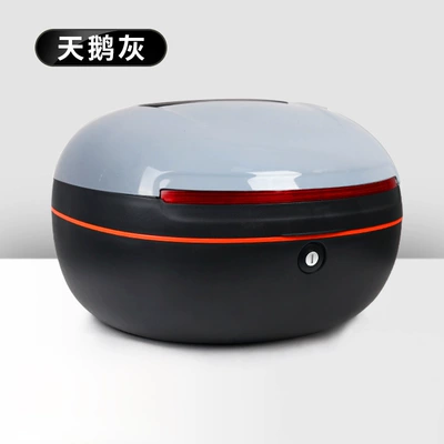 Yadea, Aima, Tailing, Luyuan, Electric car tail box - double-layered-round-box-with-lid-swan-gray-universal-for-models-with-tailstock