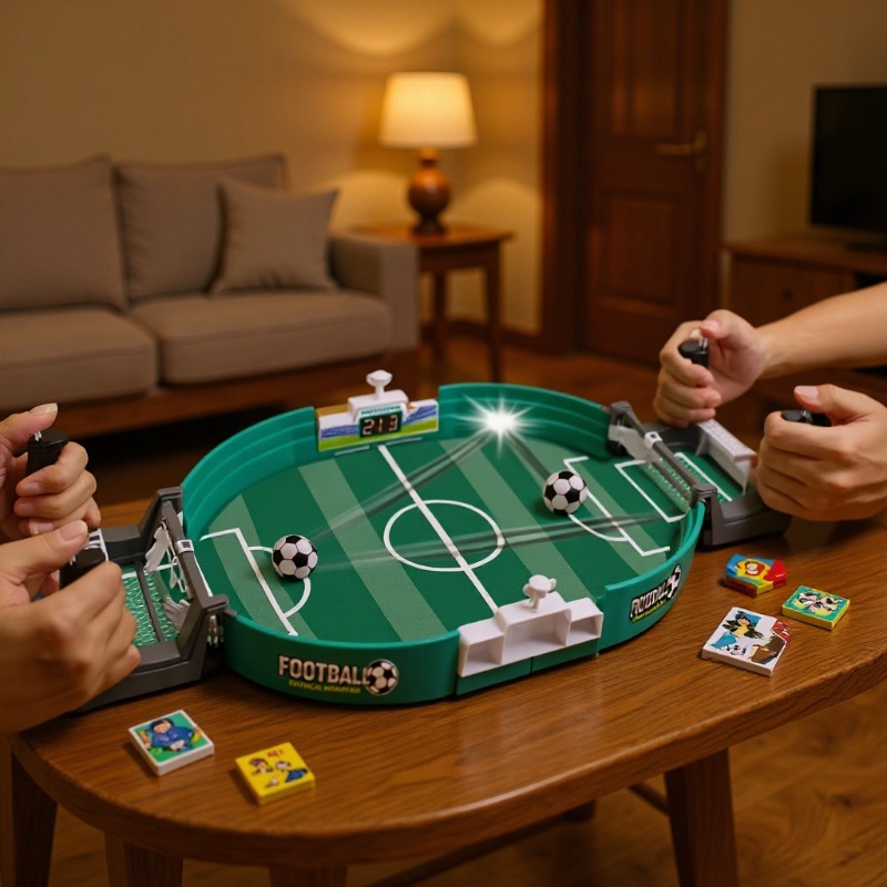 Children's Tabletop Football Table Cross-Border Educational Battle Machine Handheld Parent-Child Two-Player Board Game Large Toy Football Field