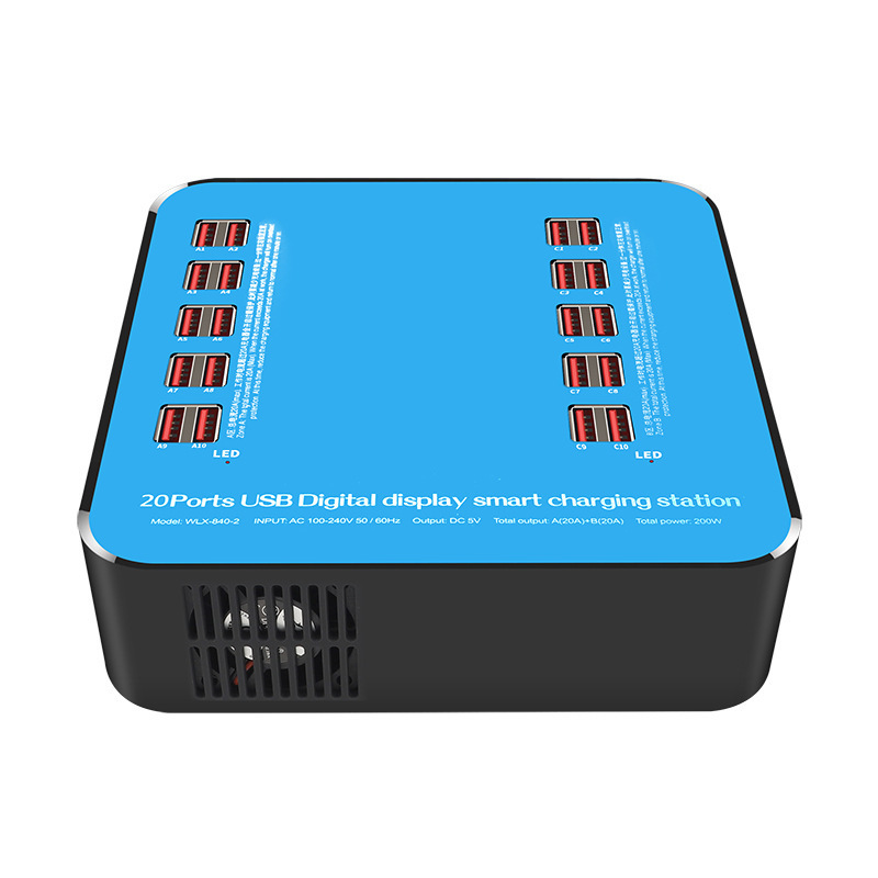 200W20 Port usb Multi-port Porous Charger Smartphone Tablet Digital Universal Charging Stand Factory Wholesale 200W20 Port usb Multi-port Porous Charger Smartphone Tablet Digital Universal Charging Stand Factory Wholesale