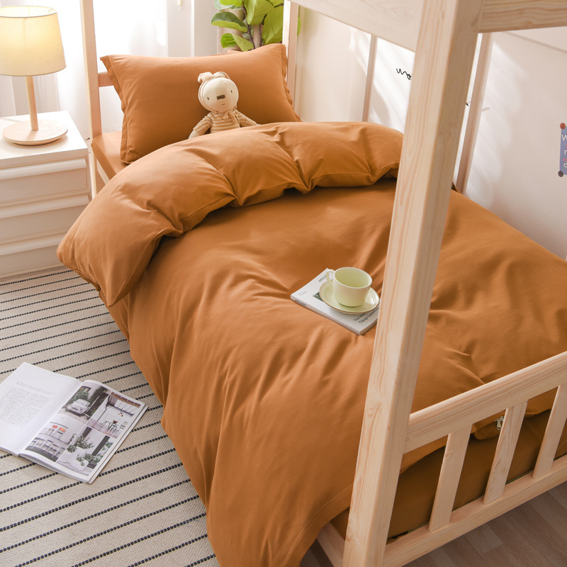 algodón molido de tres piezas de algodón puro cuatro piezas de dormitorio de estudiantes universitarios sábanas de cama alta y baja cubierta de sábanas