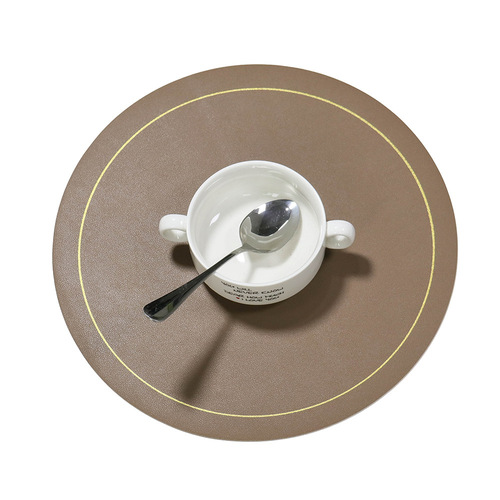 Cross-border exclusive high-style contrast-color coffee cup, round Western-style placemat, heat-insulating coaster, table mat, and anti-scald tea cup pad