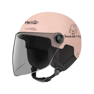 Motosiklet kaskı (dəbilqə), Men and Women, Motorcycle Helmet for - 3c-four-seasons-removable-ear-protection-pink-tea-mirror-sunscreen-and-anti-fog-one-size-fits-all