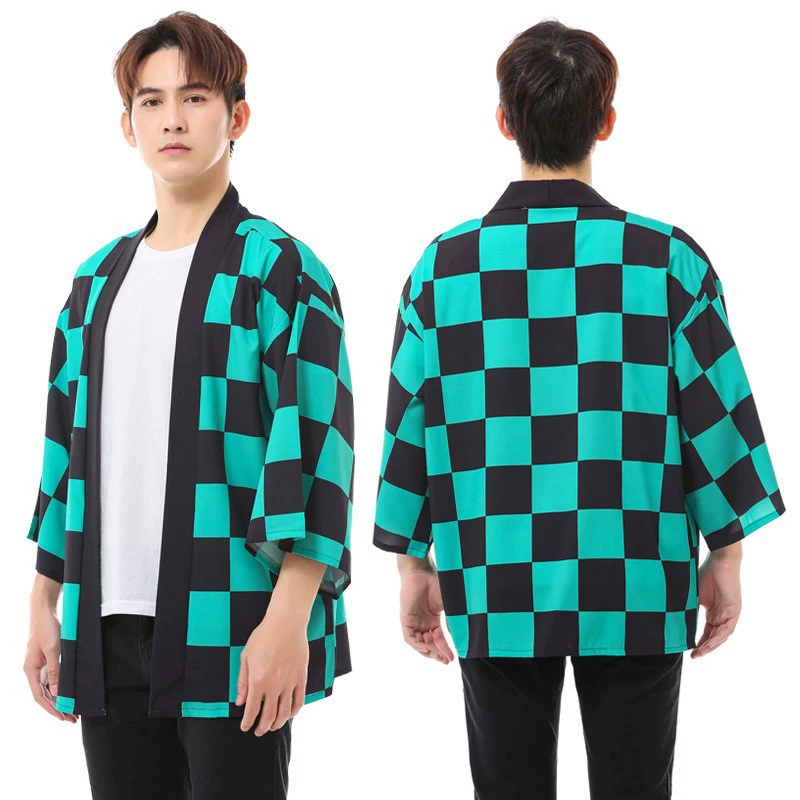 Аниме Призрак Лезвие Костюм для взрослых и детей Чанджи Ланг Дуду Кардиган Плащ с короткими рукавами Летний костюм