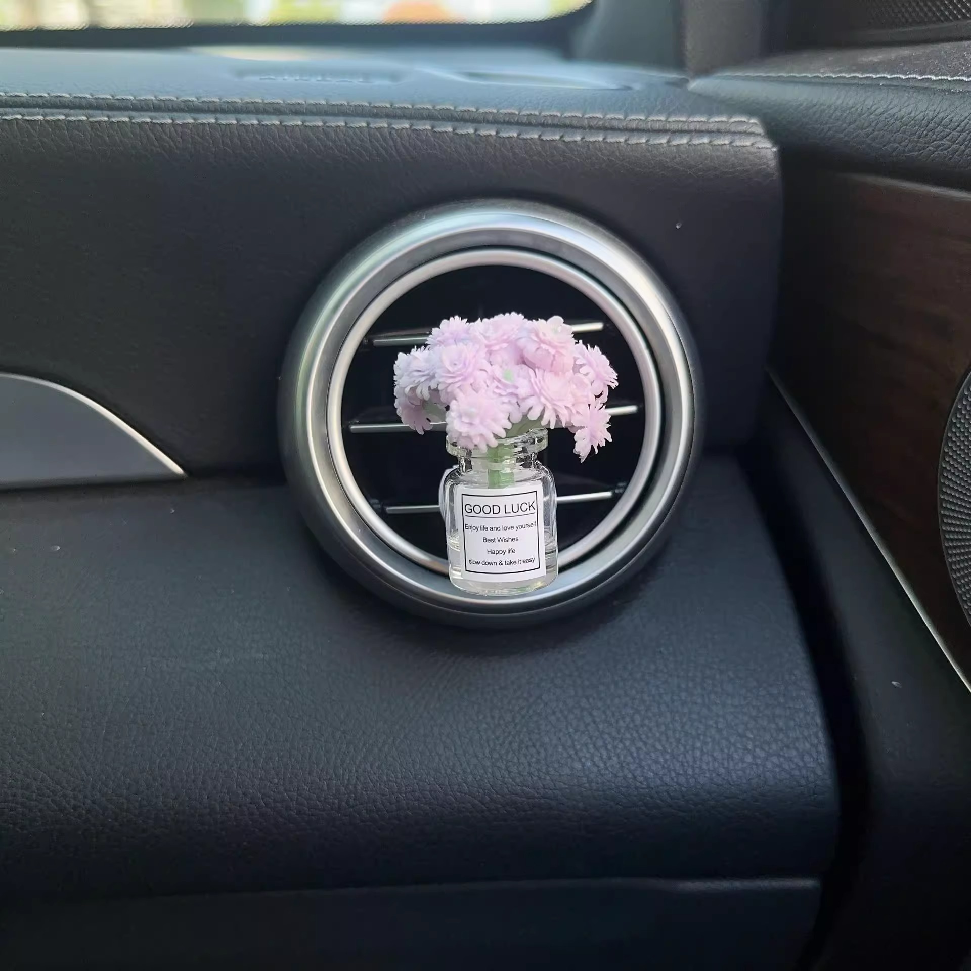 Gypsophila flor, la decoración de la salida de aire del coche, el coche fresco creativo, el aire acondicionado del coche, el clip de aromaterapia, la botella de perfume