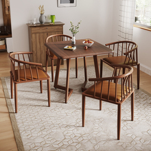 餐桌椅组合家用现代简约北欧风人2桌子吃饭小户型4方桌歺桌北欧椅