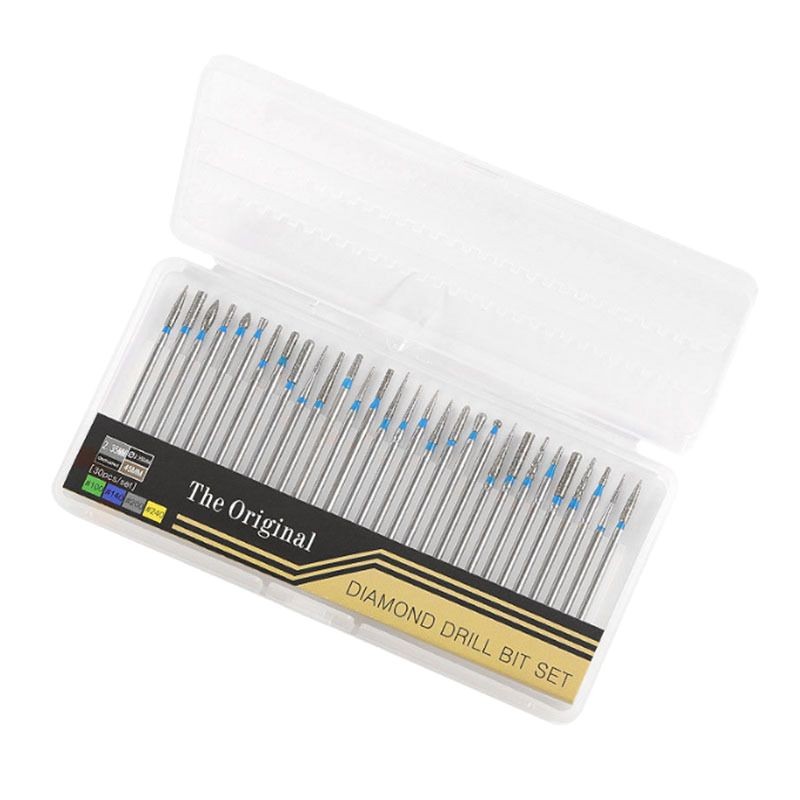 Cross-border uñas diamante molienda cabeza traje tipo A aleación de acero de tungsteno pulido cabeza herramienta 30 Unids en stock