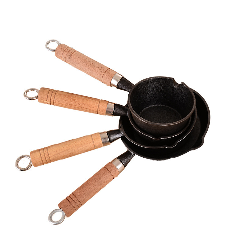 Nuevo aceite profundo verter olla pequeña olla de hierro fundido aceite olla de una sola pieza olla especial para la superficie de vertido de aceite sin recubrimiento