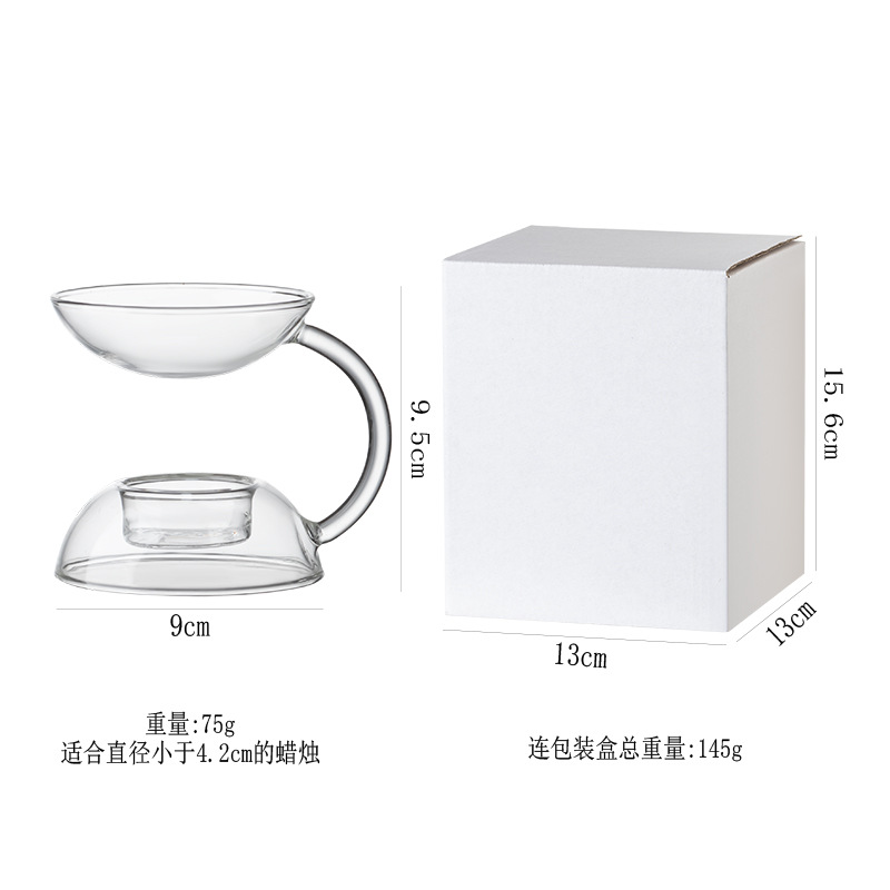 Lámpara de aromaterapia, quemador de aromaterapia, lámpara de aceites esenciales, quemador de incienso para velas, quemador de aromaterapia de estilo europeo hecho a mano, transparente, resistente al calor, para el hogar