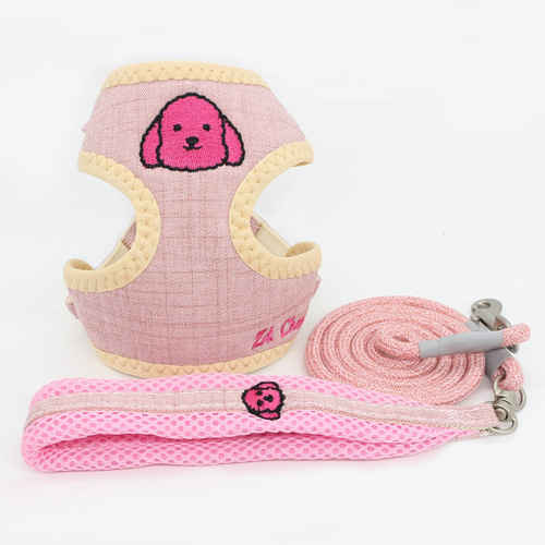New Arrival Anti-Pulling Dog Leash Vest-Type Pet Harness for Small Dogs – Comfortable, Breathable, and Adjustable