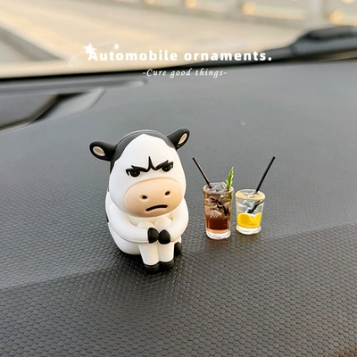 Car ornaments Decoration Figurine Cute Ugly-Cute - emo-niuniu-2-drinks-free-traceless-glue