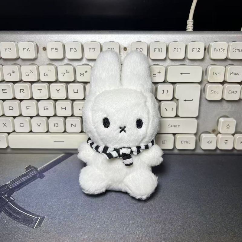かわいいミッフィーウサギぬいぐるみペンダントスクールバッグバッグペンダントキーホルダーカップルギフト漫画ミニ人形人形|undefined