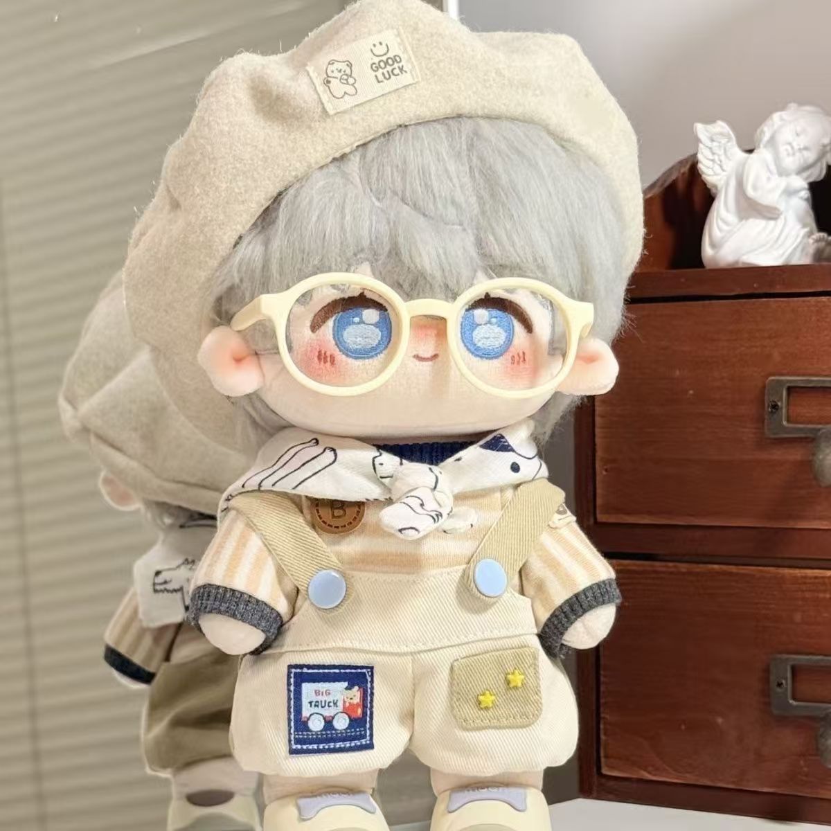 20cm Cotton Doll Puff Milk Cap Handmade Baby Clothes Winter Trendyy Cute Doll Doll Era Doll Replacement Outfit