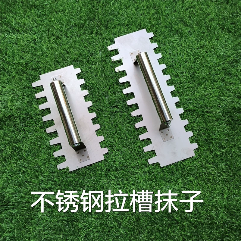 Штряпка большой удлиненный зубчатый шпатель для укладки серого ножа