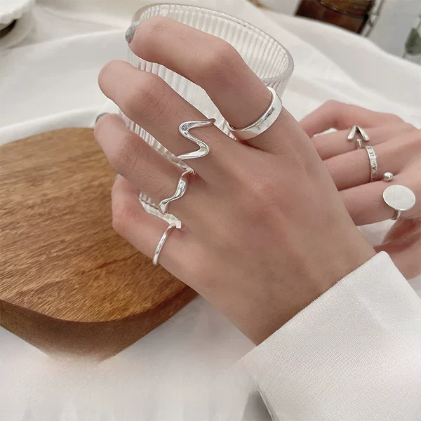 Plain Circle 925 Silver Ring Does Not Fade Niche Design Ins Style Jewelry Simple High-End Sterling Silver Ring Wholesale for Women