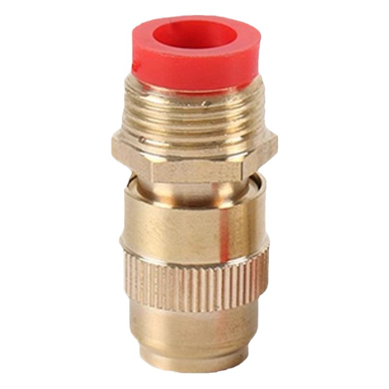 En stock 4 puntos DN15 bala de cobre automático ajustable rociador de césped jardín riego eliminación de polvo rociador de atomización