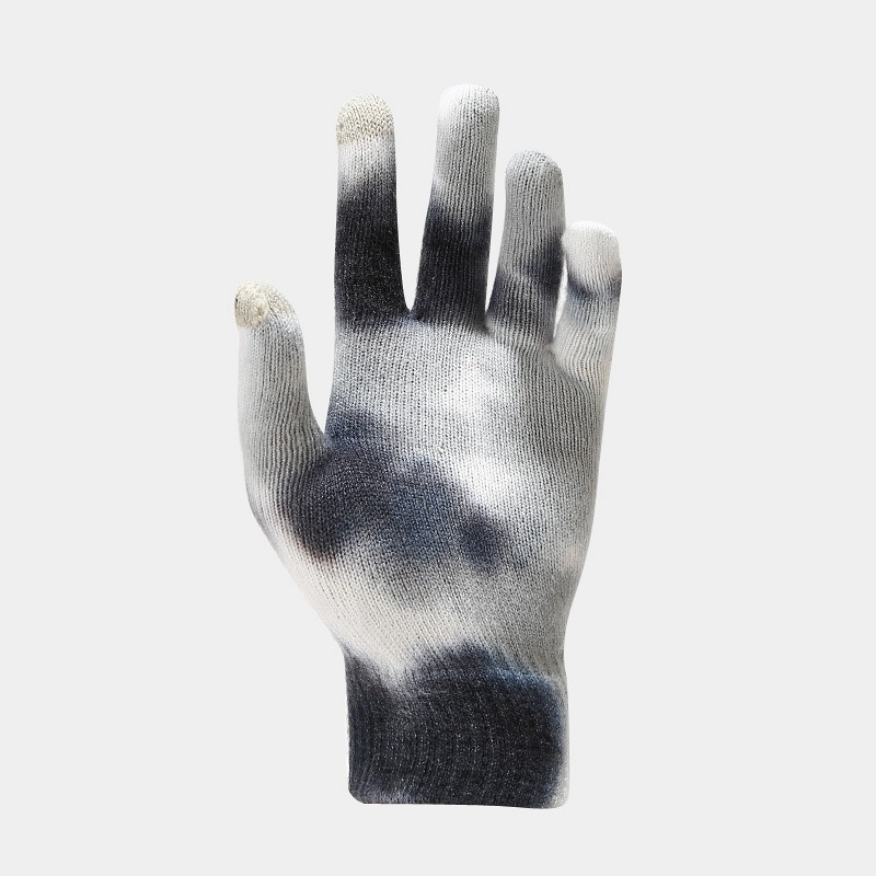 New Tie Dyed Knitted Glove Scarf Women's Autumn and Winter Outdoor Cold Protection Hat Three piece Set for Men_voghion.com