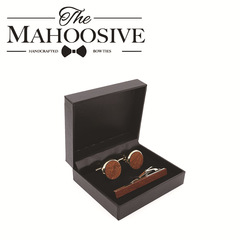 木質袖扣 法式襯衫袖釘男士袖口釘高檔扣 木袖扣實木領帶夾