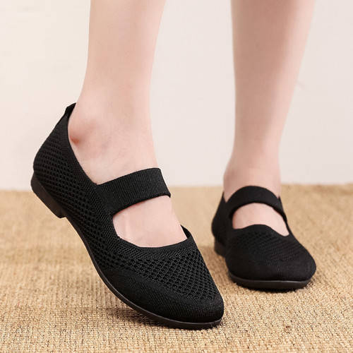 Cross-border 2025 Spring and Summer New Old Beijing Fabric Shoes Women's Fashion Casual Airknit Ladies Slip-on