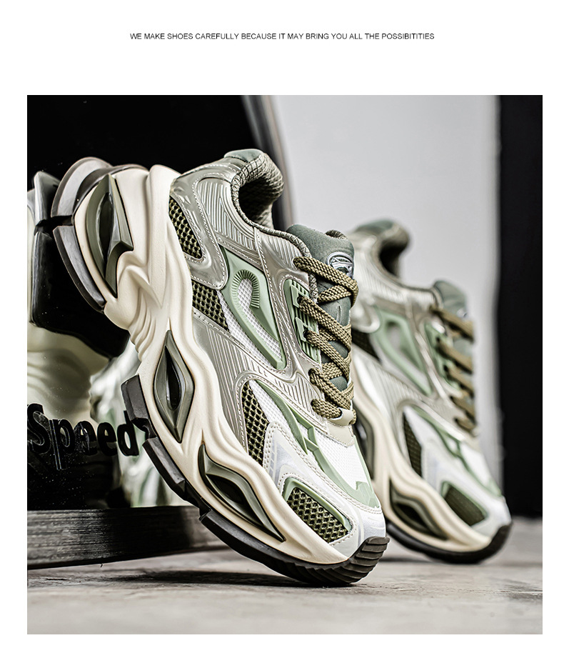 2025 Men's Summer Casual New Youth Sports Style Thick-Soled Dad Shoes Unique Niche Breathable Height Increasing_vogvips.com