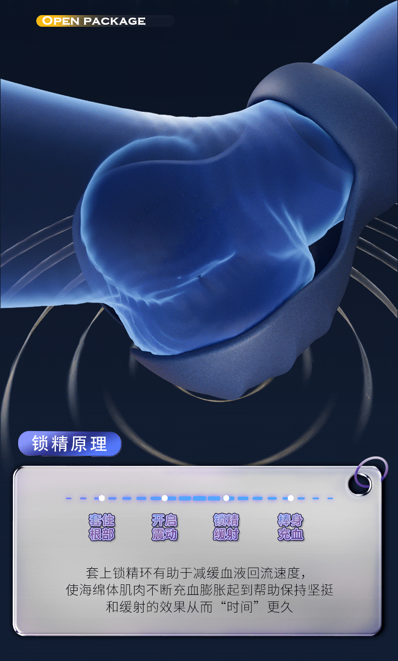 APP-Controlled Vibrating Egg Lock with Silicone Scrotum Sleeve for Adult Training — detail image 12
