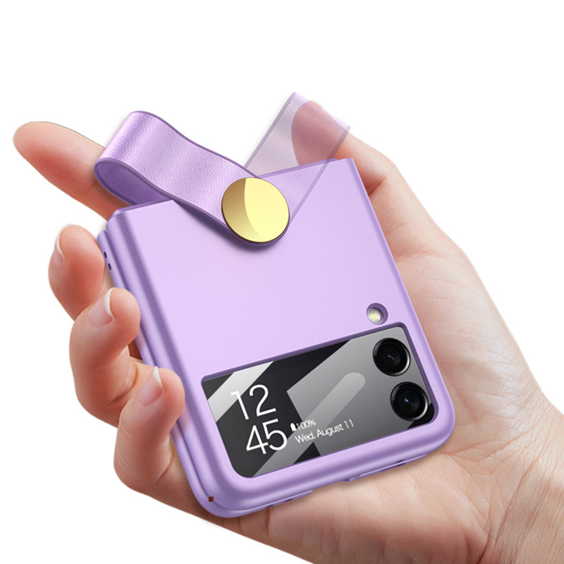 Cross-border Mobile Phone Case for Samsung Z Flip4 Folding Screen Drop-resistant Protective Case for Galaxy Z Flip3 Rear Case