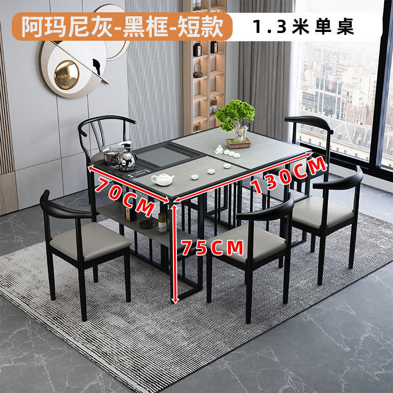 Mesa y silla de té de tabla de roca nueva oficina de té de kung fu chino balcón doméstico mesa de té set de té