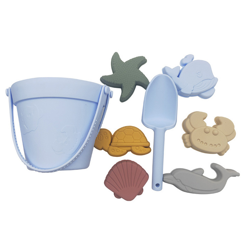 Cubo de playa de silicona para niños | Juguete resistente al agua y a caídas, uso interior y exterior, ideal para arena, playa y juegos al aire libre