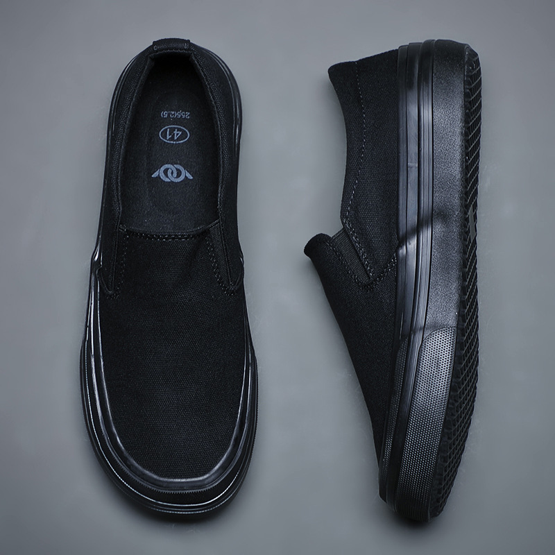 Frühling 2023 Neue Canvas Dicke Sohle One Step Sneaker Square Toe Lefu Herren Boardschuhe_voghion.com