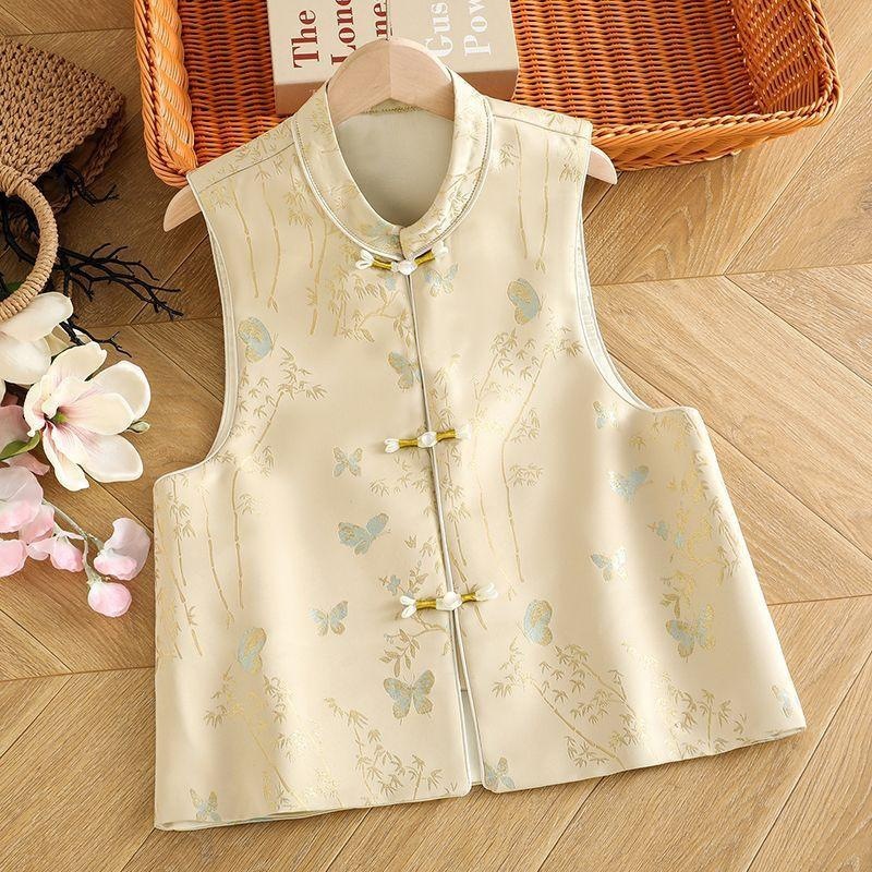 New style vest for middle-aged and elderly people, traditional Chinese style vest, summer and autumn style, 2025 Chinese style vest