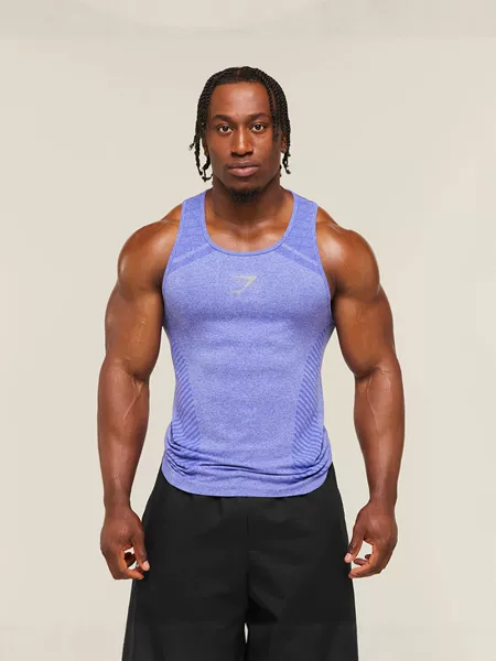 GYMSHAR New European and American Men's Quick-Dry Fitness Vest High-Elastic Breathable Sleeveless Sports Tank Top for Muscle Training