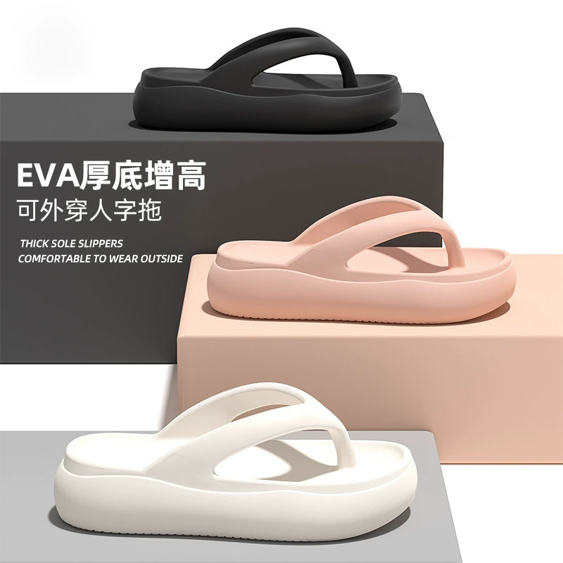 Новые летние женские шлепанцы на толстой подошве для внешней торговли, модные и дышащие уличные пляжные шлепанцы для женщин, которые можно носить на улице.