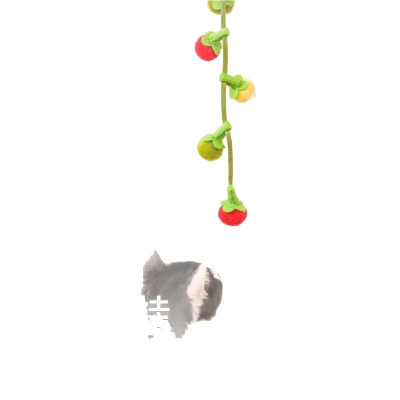 猫玩具番茄串逗猫棒耐咬柿子串猫咪玩具自嗨解闷神器带铃铛逗猫棒|undefined