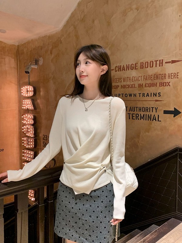 针织打底衫毛衣女内搭2025秋季新款高级设计慵懒风长袖打底上衣|undefined