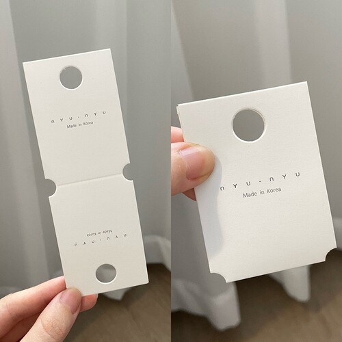 Korean high-end jewelry cardboard hairpin card hair ring folding card small hairpin black and white packaging cardboard can be hung cardboard