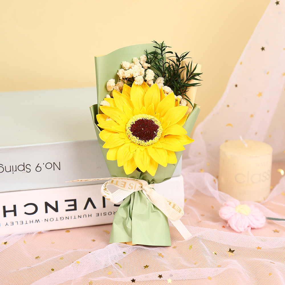 520 Día de San Valentín creativo estrella seca rosa flor de jabón mini ramo de flores exquisito regalo de acompañante al por mayor