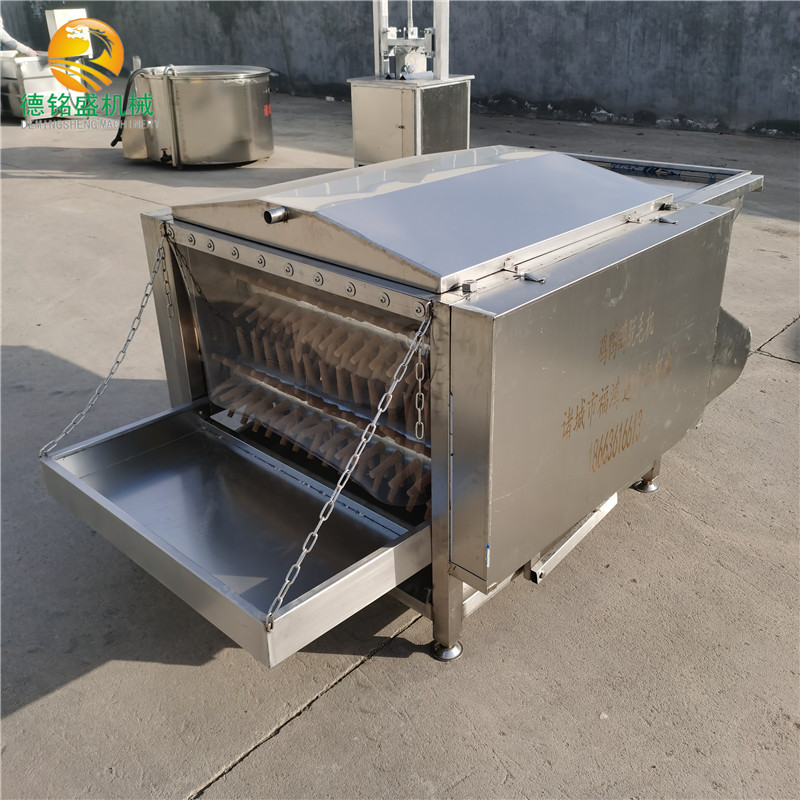 家禽屠宰设备厂家 胶棒式脱毛机 七轴鸡鸭鹅脱毛拔毛机