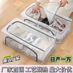 新しい家庭用折りたたみ式取り付け不要の透明なベッド下靴箱収納および整理ボックス寮防塵防湿収納ボックス