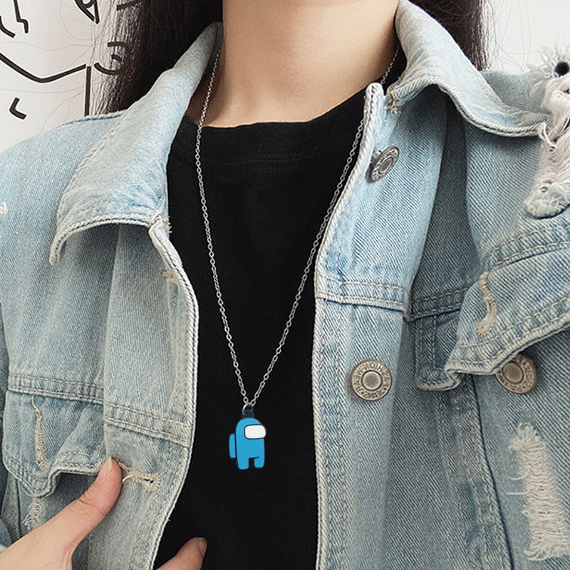 Corea del Sur INS en línea juego de celebridades espacio periférico Hombre Lobo matando collar de dibujos animados joyería estudiante regalo accesorios hombres y mujeres moda