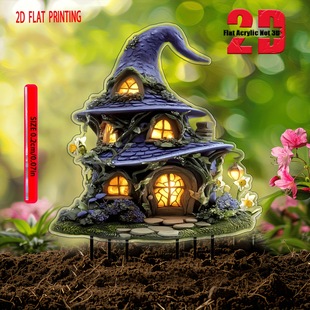 Cross-Border New 2D Acrylic Garden Decoration Ground Planter Potted Plant Courtyard Decoration Ground Planter