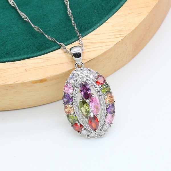 fashionable earrings with zircon